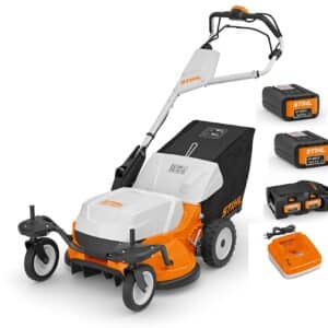 Tondeuse à batterie - STIHL RMA 765 V -Pack batterie + chargeur AR3000L - AL5000 - sans fil pour gazon jardin herbe pelouse