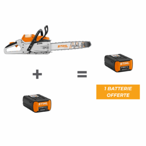 Tronçonneuse à batterie STIHL - MSA 300 - PACK 2 BATTERIES AP 500S (1 ACHETEE, 1 OFFERTE)