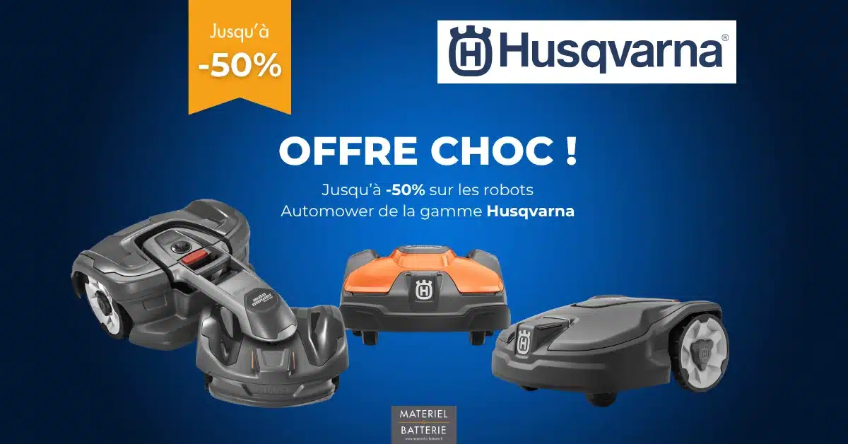 offre choc materiel a batterie tondeuse husqvarna automower