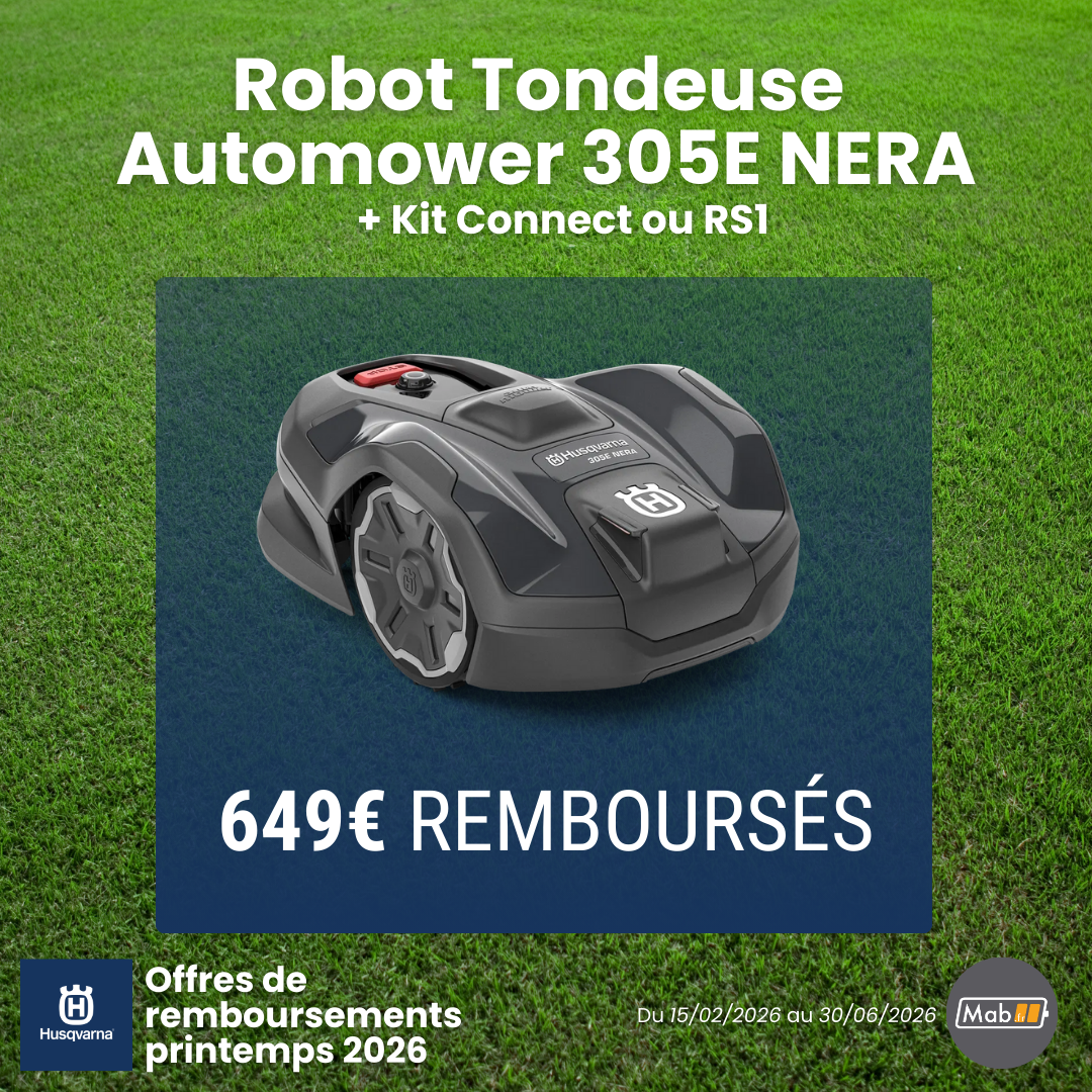 Offre de remboursement Husqvarna Printemps 2026 Mab 305E NERA