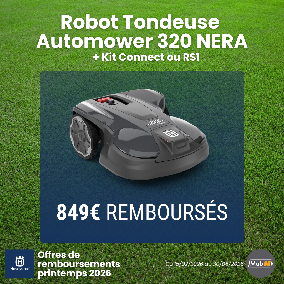 Offre de remboursement Husqvarna Printemps 2026 Mab 320 NERA