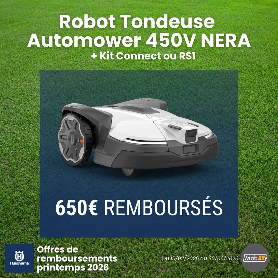 Offre de remboursement Husqvarna Printemps 2026 Mab Automower 450V NERA