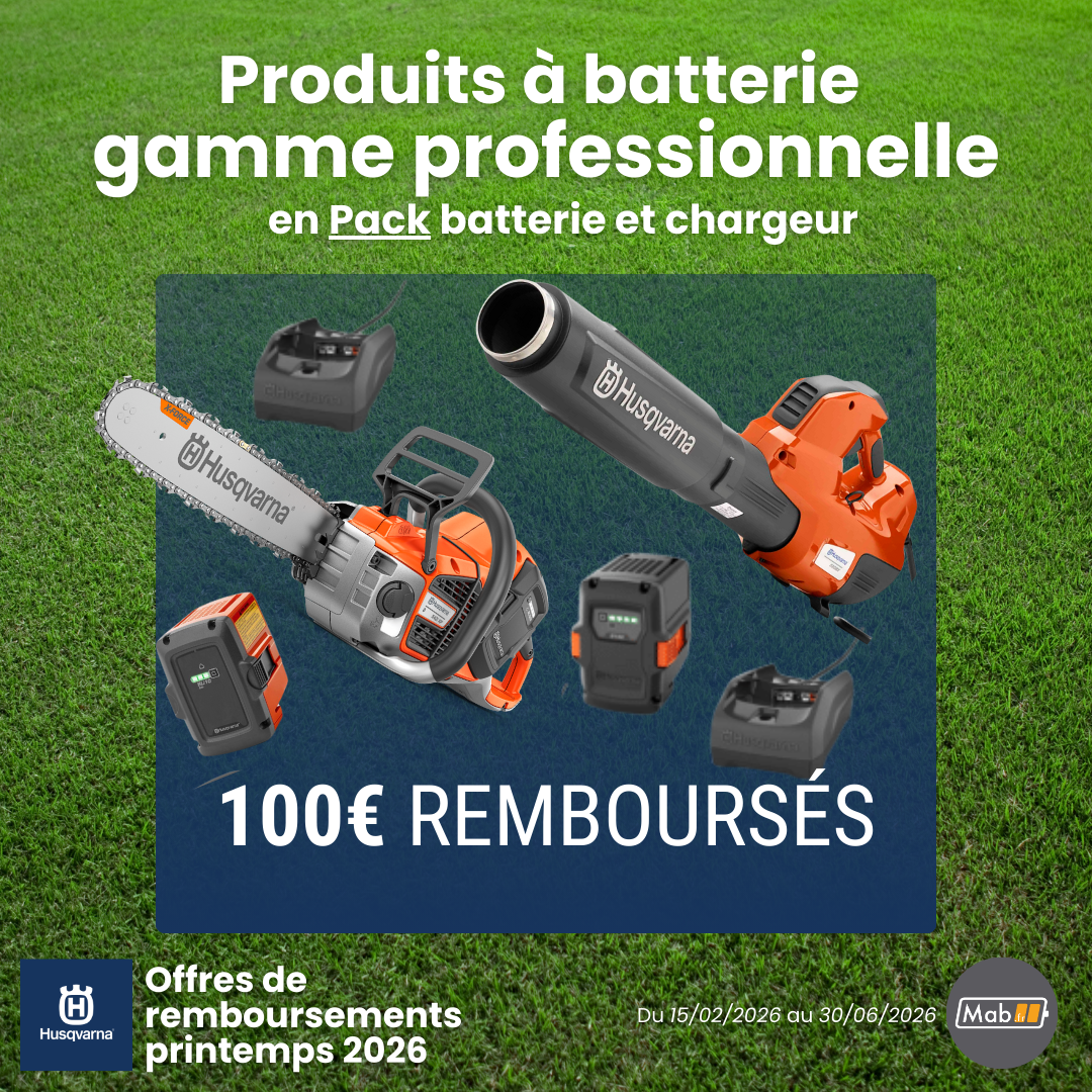 Offre de remboursement Husqvarna Printemps 2026 Mab produit gamme professionnelle pack