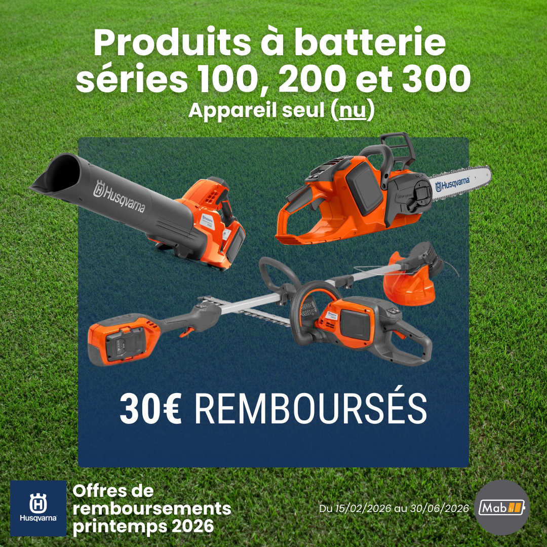 Offre de remboursement Husqvarna Printemps 2026 Mab produit gamme publique nu