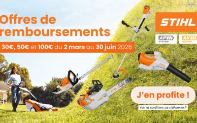 Offres de remboursements Stihl Printemps 2026 : profitez des ODR pour vous équiper à moindre coût