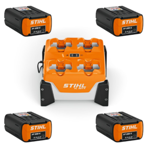 Super Set de démarrage Stihl - 4x Batterie AP 200 S + 1x Chargeur AL 301-4